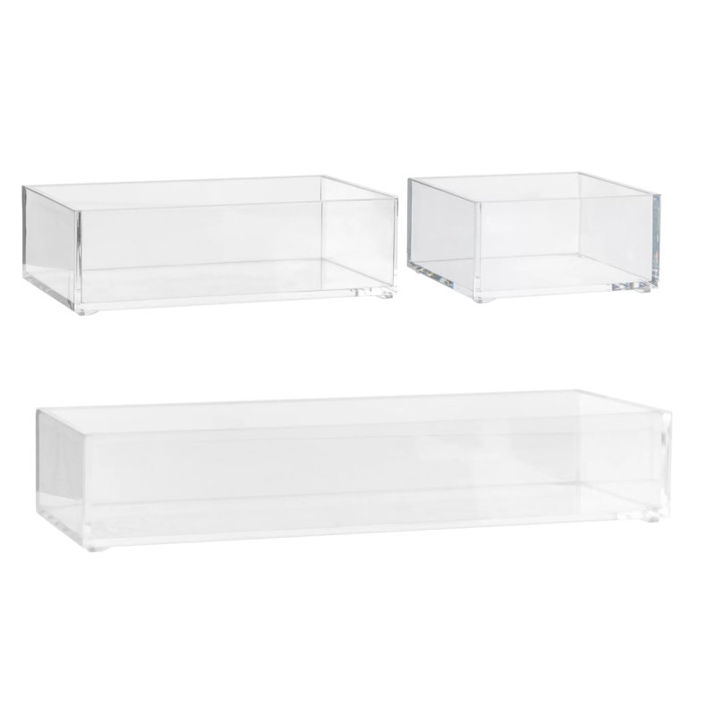 Symple Stuff Stackable 3 Piece Drawer Organiser Set Wayfair.co.uk